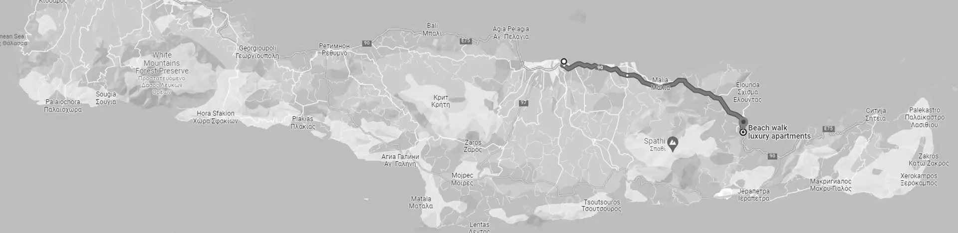 Διαμερίσματα προς ενοικίαση χάρτης Κρήτη